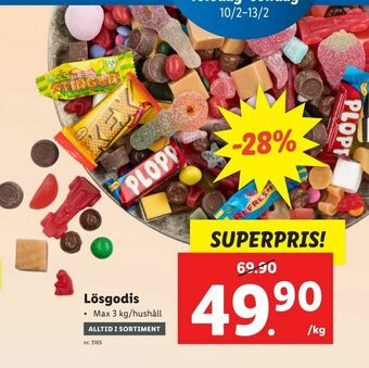 Lidl Lösgodis erbjuda