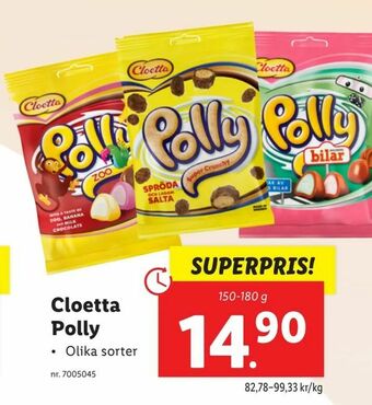 Lidl Cloetta Polly erbjuda