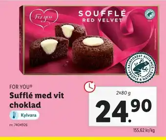 Lidl Sufflé med vit choklad erbjuda