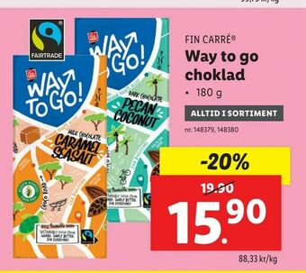Lidl Way to go choklad erbjuda