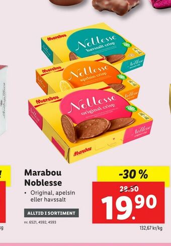 Lidl Marabou Noblesse erbjuda