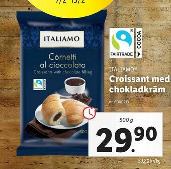 Lidl Croissant med chokladkräm erbjuda