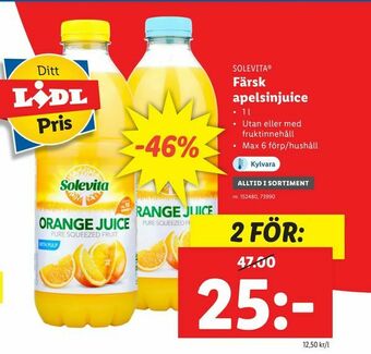Lidl Färsk apelsinjuice erbjuda