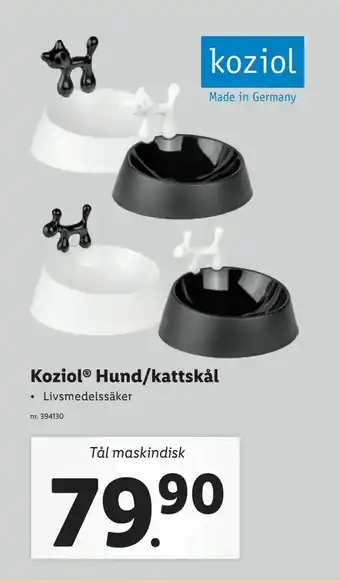 Lidl Koziol® Hund/kattskål erbjuda