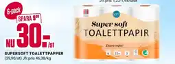 ÖoB SUPERSOFT TOALETTPAPPER erbjuda