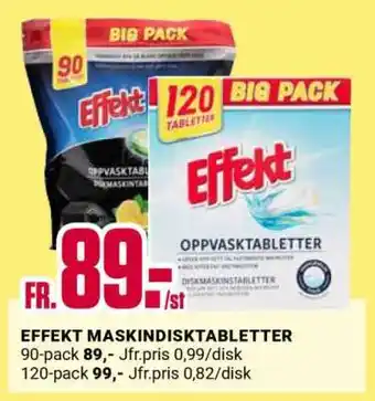EFFEKT MASKINDISKTABLETTER 90-pack
