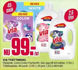 ÖoB VIA Tvättmedel erbjuda