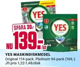 ÖoB YES maskindiskmedel erbjuda