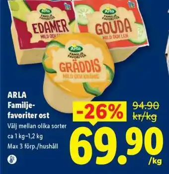 Arla familjefavoriter ost
