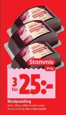 ICA Supermarket BLODPUDDING erbjuda