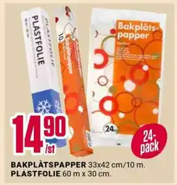 ÖoB Bakplåtspapper, Plastfolie erbjuda