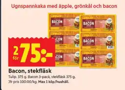 ICA Supermarket BACON, STEKFLÄSK erbjuda