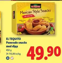Lidl EL TEQUITO Panerade snacks med dipp erbjuda