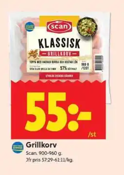 ICA Supermarket Grillkorv erbjuda