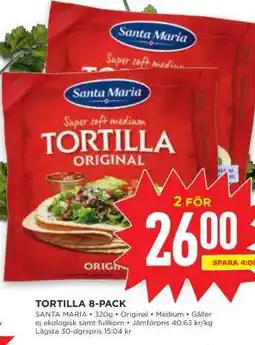 Willys TORTILLA 8-PACK erbjuda
