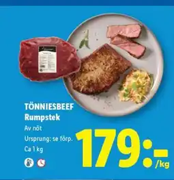 Lidl Tönniesbeef Rumpstek erbjuda