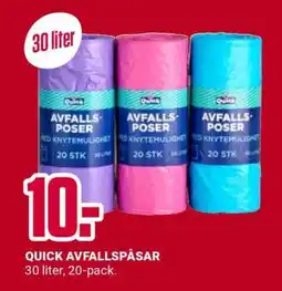 ÖoB QUICK AVFALLSPÅSAR erbjuda