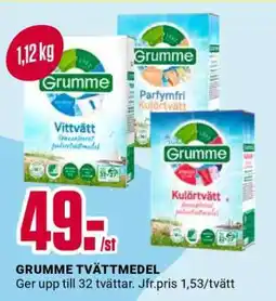 ÖoB GRUMME TVÄTTMEDEL erbjuda