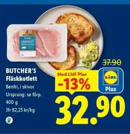 Lidl Butcher’s Fläskkotlett erbjuda