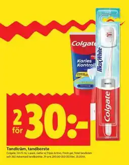 ICA Supermarket Tandkräm, Tandborste erbjuda