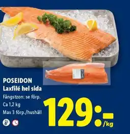 Lidl Poseidon Laxfilé hel sida erbjuda