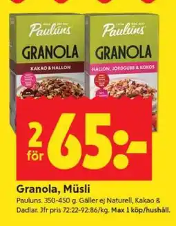 ICA Supermarket Granola, Müsli erbjuda