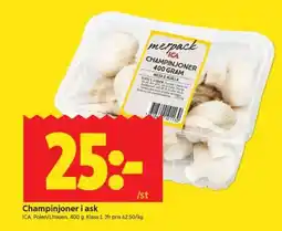 ICA Supermarket CHAMPINJONER I ASK erbjuda