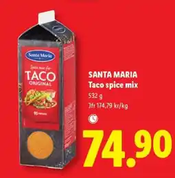 Lidl Santa Maria taco spice mix erbjuda