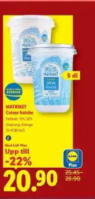 Lidl MATRIKET Crème fraiche erbjuda