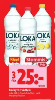 ICA Supermarket Loka kolsyrat vatten erbjuda