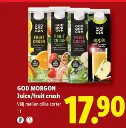 Lidl God Morgon Juice/Fruit Crush erbjuda