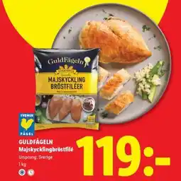 Lidl Guldfågeln majskycklingbröstfilé erbjuda