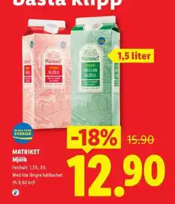 Lidl Matriket Mjölk erbjuda