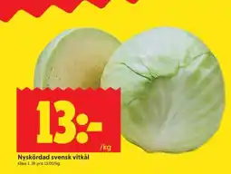 ICA Supermarket Nyskördad svensk vitkål erbjuda