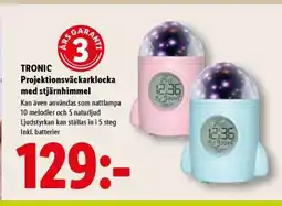 Lidl TRONIC Projektionsväckarklocka med stjärnhimmel erbjuda