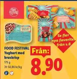 Lidl FOOD FESTIVAL Yoghurt med bruskrisp erbjuda