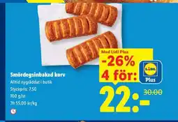 Lidl Smördeginsbakad korv erbjuda
