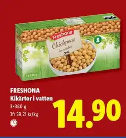 Lidl FRESHONA Kikärtor i vatten erbjuda