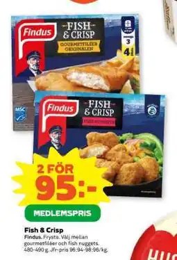 Stora Coop Findus fish & crisp erbjuda