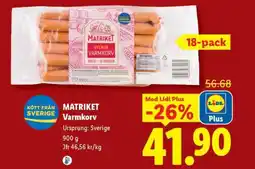 Lidl Matriket Varmkorv erbjuda
