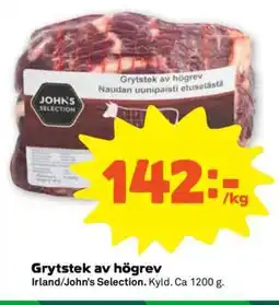Stora Coop Grytstek av högrev erbjuda