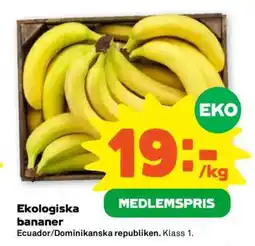 Stora Coop Ekologiska Bananer erbjuda