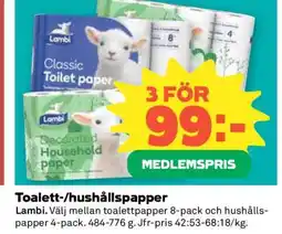 Coop Toalett-/hushållspapper erbjuda