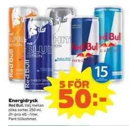 Stora Coop Energidryck Red Bull erbjuda