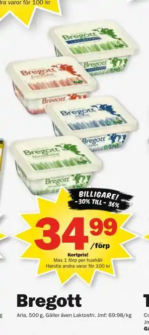 Bregott, Medlemspris