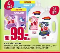ÖoB VIA TVÄTTMEDEL erbjuda