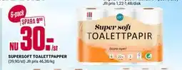ÖoB SUPERSOFT TOALETTPAPPER erbjuda