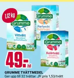 ÖoB GRUMME TVÄTTMEDEL erbjuda