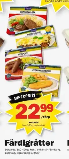 Pekås Färdigrätter, Medlemspris erbjuda