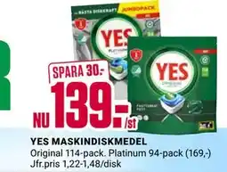 ÖoB YES MASKINDISKMEDEL erbjuda